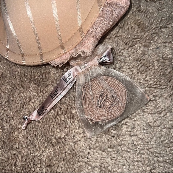 Felina Bra Nude 91084 Convertible Underwire Striped Bra 34B NEW - Picture 3 of 11